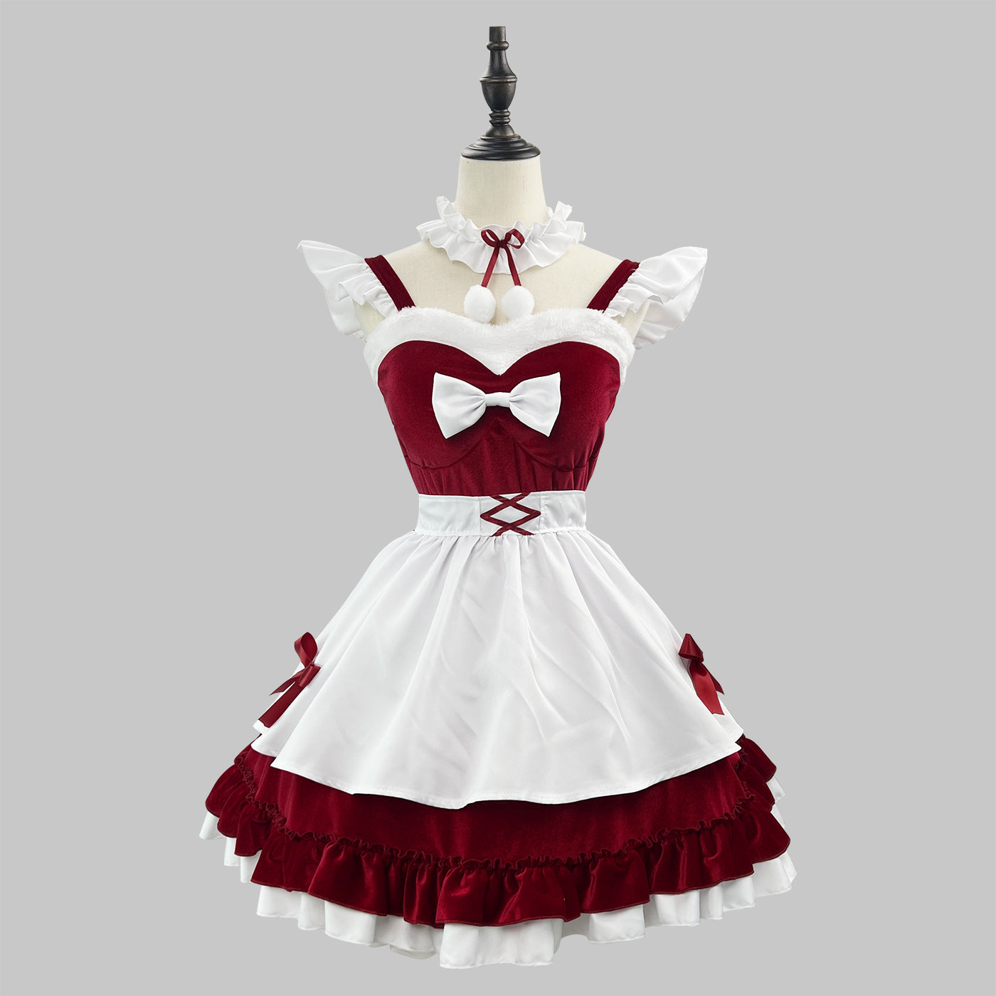 Christmas Maid Outfit | With headware and sleeves