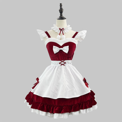Christmas Maid Outfit | With headware and sleeves
