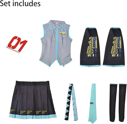 Hastune Miku Cosplay | Green or Pink | Comes with accessories