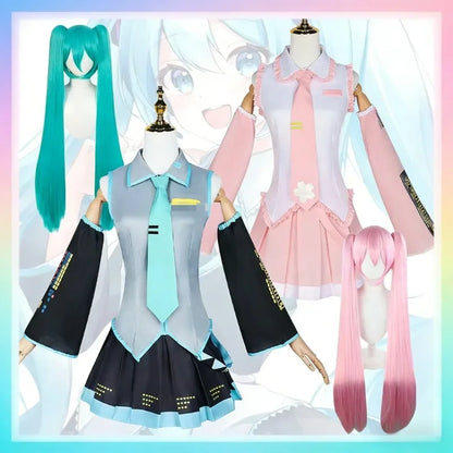 Hastune Miku Cosplay | Green or Pink | Comes with accessories