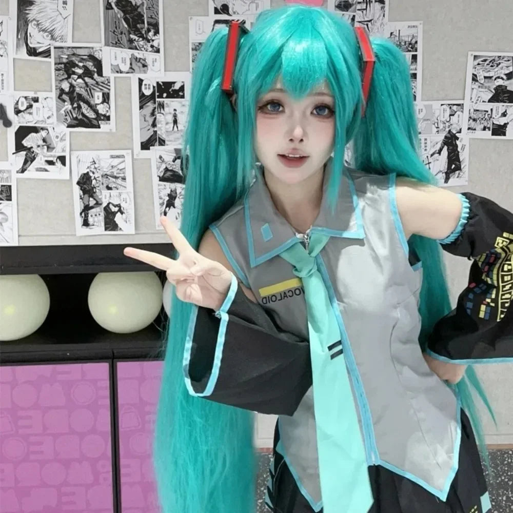 Hastune Miku Cosplay | Green or Pink | Comes with accessories